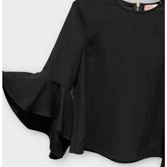 Ted Baker London Juula Waterfall-Sleeve Top Size 1 - Picture 3 of 7